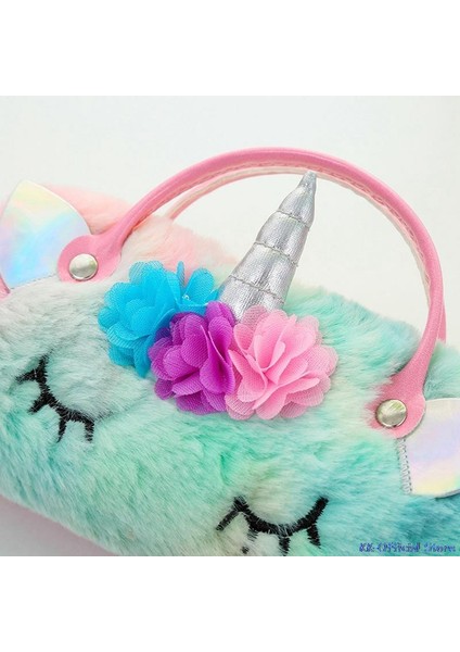 H03 Sevimli Unicorn Peluş Gözlük Durumda Gözlük Cep Okuma Gözlük Aksesuarları Taşınabilir Sıkıştırma Katlanır Gözlük Kutusu (Yurt Dışından) indirimleri