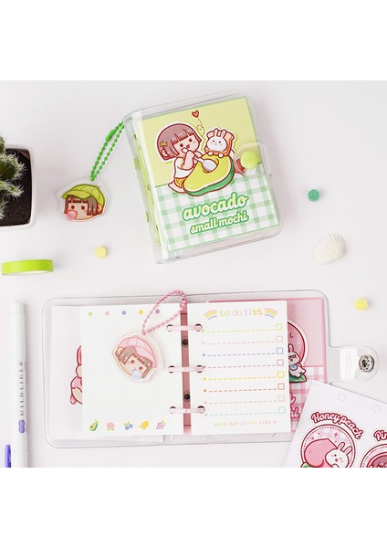 Yeşil Set Sharkbang 2023 80 Sayfalık 3 Delik Bağlayıcı Defter Seti Sakura Mini Gevşek Yaprak Dergisi Cep Günlüğü Gündem Hediye Okul Kırtasiye (Yurt Dışından)