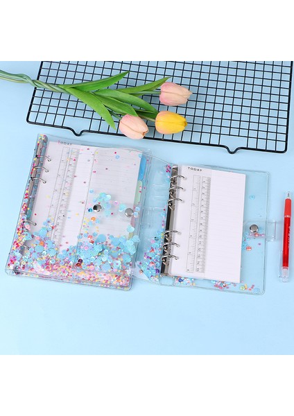 A5 Izgara Sevimli Glitter Pul Defter Kapağı A5 A6 Şeffaf Gevşek Yaprak Bağlayıcı Kitap Planlayıcısı Organizatör Spiral Dergisi Kawaii Dizüstü Bilgisayar (Yurt Dışından) fırsatları
