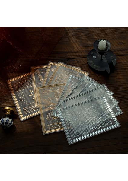 G Yoofun 10 Adet Altın Gümüş Malzeme Kağıt Dekoratif Önemsiz Dergisi Şiirler Kartları Kırtasiye Scrapbooking Günlüğü Albümü (Yurt Dışından) modelleri