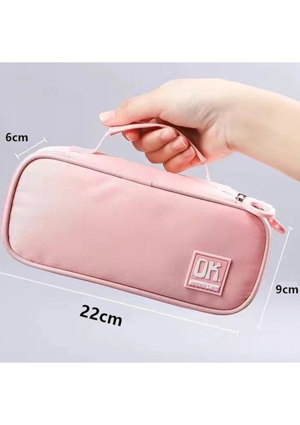 Donanma Alltu Ok Kalem Çantası, Öğrenciler Için Büyük Kapasiteli Kırtasiye Kutusu, Basit, Kullanışlı, Su Geçirmez ve Çok Fonksiyonlu Q031 (Yurt Dışından) fırsatları