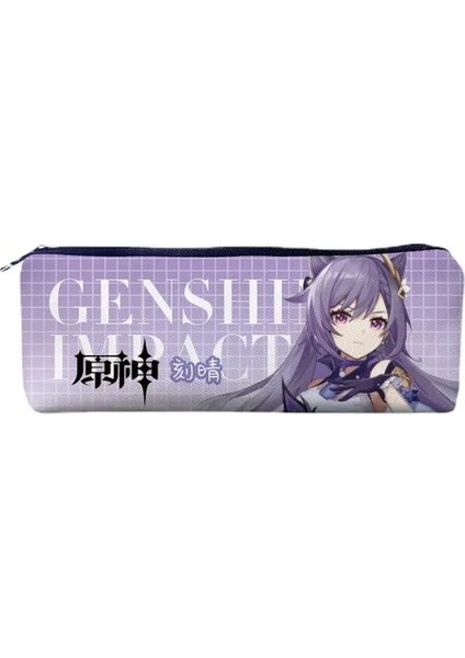 Stil 4 Anime Genshin Etki Kalem Kutusu Genç Sıcak Oyun Siyah Makyaj Kılıfları Kozmetik Kutusu Depolama Okul Malzemeleri Karikatür Kılıfı (Yurt Dışından)