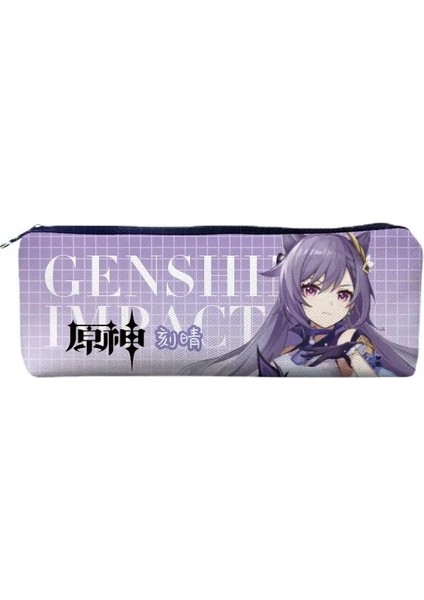 Stil 4 Anime Genshin Etki Kalem Kutusu Genç Sıcak Oyun Siyah Makyaj Kılıfları Kozmetik Kutusu Depolama Okul Malzemeleri Karikatür Kılıfı (Yurt Dışından) fırsatları