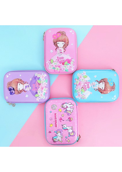 O Kalem Kutusu Çiçek Kız Kalem Kutusu Kawaii Kırtasiye Büyük Kapasiteli Kalem Kutusu Trousse Scolaire Okul Malzemeleri Sevimli Kalem Kutuları (Yurt Dışından)