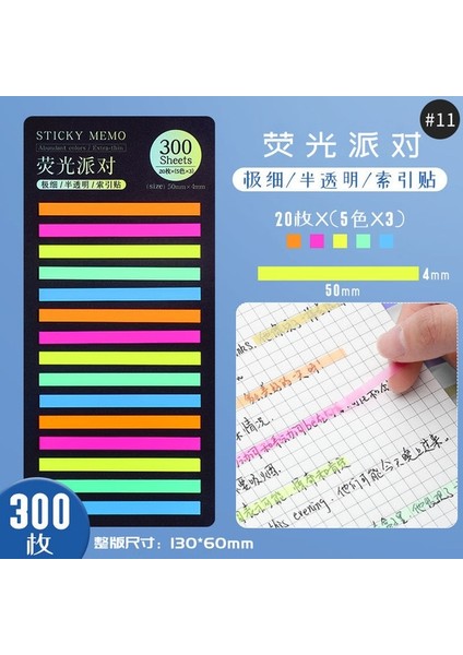 K 300 Yaprak Yeni Şeffaf Gökkuşağı Endeksi Bloknot It Yapışkan Bloknot Kağıt Etiket Notları Okul Malzemeleri Kawaii Kırtasiye Hediye (Yurt Dışından)