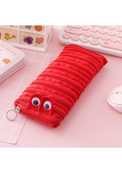 A7 Yaratıcı Tırtıl Fermuarlı Kalem Kutusu Okul Kırtasiye Saklama Çantası Sevimli Kalemlik Öğrenci Kalem Kutusu Çocuklar Için Kawaii Kalem Çanta (Yurt Dışından)