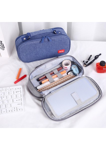 Tek Katmanlı 5 Kalem Kutusu Ofis Trousse Scolaire Kore Kırtasiye Tuval Taşınabilir Kalem Kutusu Estuches Escolares Okul Malzemeleri Kalem Kutusu (Yurt Dışından) modelleri