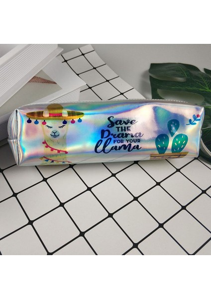 B Kaktüs Alpaka Lazer Holografik Kalem Kutusu Kız Kalem Kutusu Kırtasiye Depolama Okul Malzemeleri Sevimli Kalem Kutusu Kalem Çantası (Yurt Dışından) fiyatları