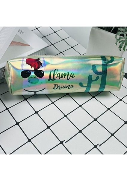 B Kaktüs Alpaka Lazer Holografik Kalem Kutusu Kız Kalem Kutusu Kırtasiye Depolama Okul Malzemeleri Sevimli Kalem Kutusu Kalem Çantası (Yurt Dışından) fırsatları