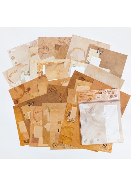 D Yoofun 30 Sayfa Vintage Malzeme Kağıt Scrapbooking Dergisi Günlüğü Kolaj Önemsiz Arka Plan Dekorasyon Retro Kırtasiye (Yurt Dışından)
