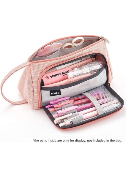 Sakura Pembe Angoo [saf] Renkli Kalem Kutusu, Çok Yuvalı Kalem Çantası, Kırtasiye Kozmetik Seyahat Cüzdanı Için Büyük Depolama Kılıfı Organizatör A6443 (Yurt Dışından)