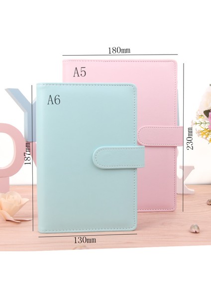 7 Adet A6 2023 Yeni A5/a6 Macaron Renkli Pu Deri Dıy Ciltli Defter Defter Kapağı Günlüğü Gündem Planlayıcısı Kağıt Kapak Okul (Yurt Dışından)
