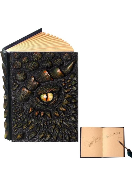Altın 2022 Yeni A5 Dizüstü Vintage Retro 3D Ejderha Tema Kabartma Boş Kağıt Günlüğü Kitap Planlayıcısı Not Defteri Okul Kırtasiye Malzemeleri 1 Adet (Yurt Dışından) fırsatları