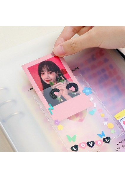 Kapak Kabuk E A5 Kpop Idol Kart Bağlayıcı Fotoğraf Albümü Organizatör Kitap Değiştirilebilir Doldurulabilir 6 Halkalı Bütçe Bağlayıcı Buzlu Kapak Kabuk Defter (Yurt Dışından) modelleri