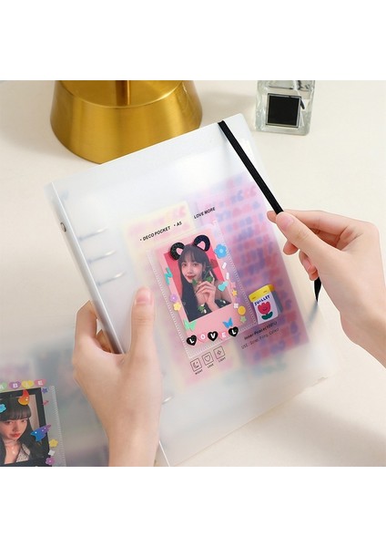 Kapak Kabuk E A5 Kpop Idol Kart Bağlayıcı Fotoğraf Albümü Organizatör Kitap Değiştirilebilir Doldurulabilir 6 Halkalı Bütçe Bağlayıcı Buzlu Kapak Kabuk Defter (Yurt Dışından) fırsatları