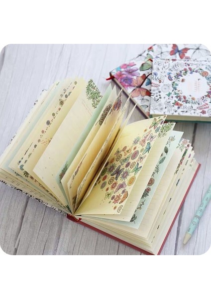 Mutluluk Kapısı 17.5 cm x 14 cm Sharkbang Gizli Bahçe Serisi Pretty Flora A5 Günlüğü Defter ve Dergiler Planlayıcısı Gündem Eskiz Defteri Hediye Kutusu Kawaii Kırtasiye (Yurt Dışından) fiyatları