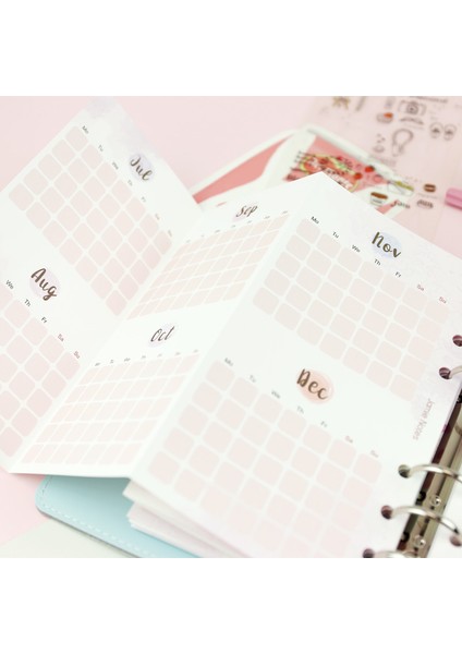 Yıllık-Aylık Plan A7-80X120MM Mypretties Fantasy Yıllık Aylık Planlayıcı Yedekler A5 A6 6 Delikli Bağlayıcı Organizatör Dizüstü Bilgisayar Için Üç Katlı Yedekler N.710 (Yurt Dışından) fırsatları