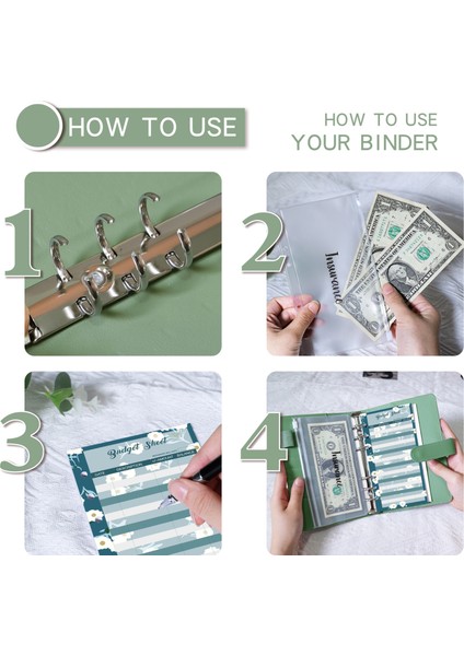 Pembe Set A6 A6 Bağlayıcı Bütçe Planlayıcısı Defter Kapakları Klasör A6 Boyutu 6 Delik Bağlayıcı Cepler Plastik Bağlayıcı Fermuar Para Tasarrufu Zarf (Yurt Dışından)