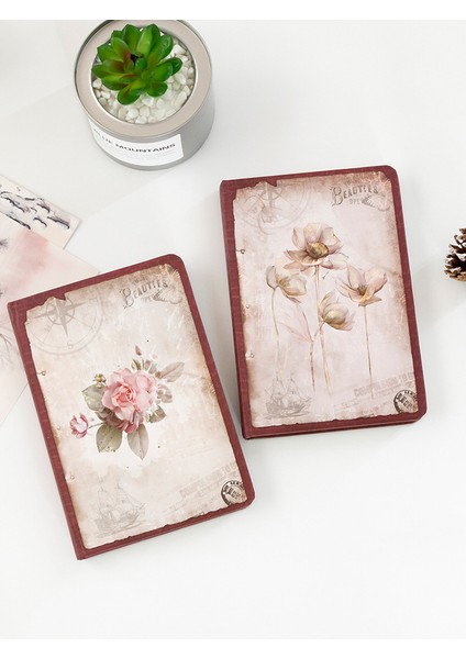 Kırmızı Retro Desen Jingu Rüya Düşen Çiçek Kumaş Yaratıcı Retro Avrupa Tarzı Öğrenci Not Defteri Sert Yüzey Dizüstü Günlüğü Kitap (Yurt Dışından) indirimleri