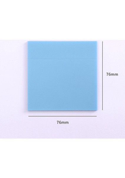 7.6x7.6 cm Mavi Su Geçirmez Pet Şeffaf Yapışkan Notlar Bloknot 50 Sayfa Çıkartmalar Günlük Yapılacaklar Listesi Not Kağıdı Öğrenci Ofis Kırtasiye Için (Yurt Dışından)