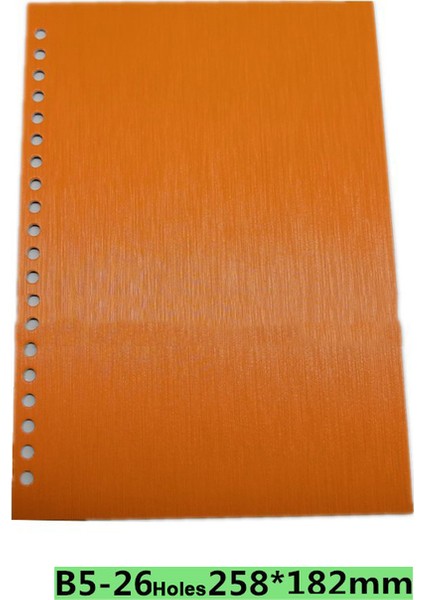 B5 Turuncu 2 Adet 30 Delikli Ciltleme Kapağı A4 Gevşek Yaprak Kapak A5 Pp Plastik Arka Kapak Günlük Defter Spiral Defter Planlayıcısı Halka Bağlayıcı (Yurt Dışından)