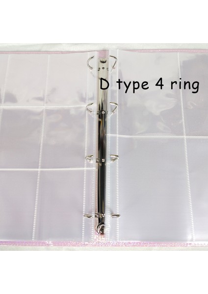 Pembe Kapak A4 4 Halka A4 D Tipi 4 Halka Parıltılı Göz Kamaştırıcı Lazer Deri Kart Kitap 6×4 10×15 Fotoğraf Albümü Bağlayıcı Kartpostal Kağıdı Para Tasarruf Dosyası Klasörü (Yurt Dışından) fırsatları