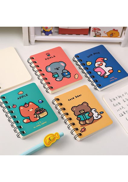 B Kawaii Sevimli Karikatür Hayvanlar Mini Spiral A7 Defter Günlük Haftalık Planlayıcısı Boş Kağıt Not Defteri Zaman Organizatör Okul Malzemeleri (Yurt Dışından)