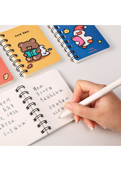 B Kawaii Sevimli Karikatür Hayvanlar Mini Spiral A7 Defter Günlük Haftalık Planlayıcısı Boş Kağıt Not Defteri Zaman Organizatör Okul Malzemeleri (Yurt Dışından)