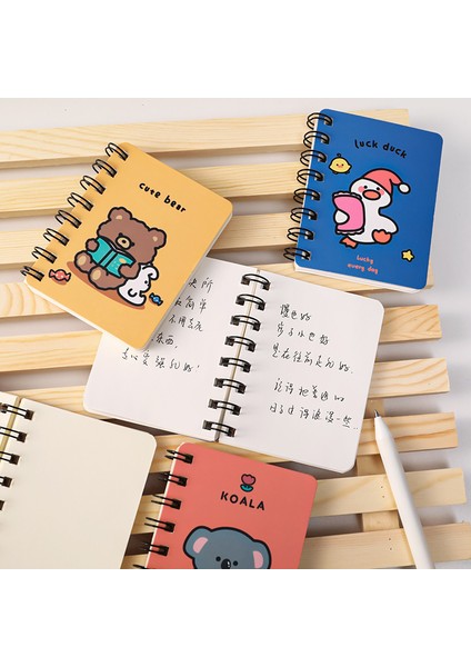 B Kawaii Sevimli Karikatür Hayvanlar Mini Spiral A7 Defter Günlük Haftalık Planlayıcısı Boş Kağıt Not Defteri Zaman Organizatör Okul Malzemeleri (Yurt Dışından)