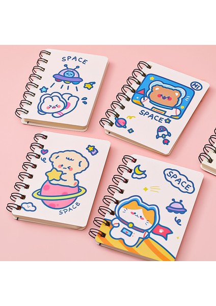 B Kawaii Sevimli Karikatür Hayvanlar Mini Spiral A7 Defter Günlük Haftalık Planlayıcısı Boş Kağıt Not Defteri Zaman Organizatör Okul Malzemeleri (Yurt Dışından)