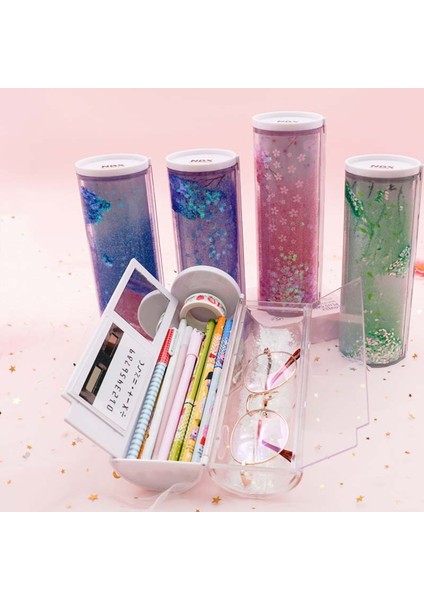 21 Sıradan Newmebox Quicksand Kalem Kutusu Yeni Sevimli Hayvan Trousse Scolaire Hesap Makinesi ile Kawaii Kedi Kalem Kutusu Nbx Payetler Kalem Kutuları (Yurt Dışından) fiyatları