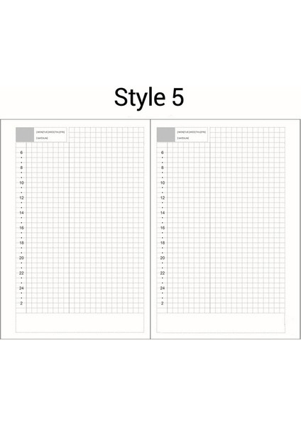 Style5 A6 A5 A6 Gevşek Yaprak Defter Dolum Spiral Ciltleyici Iç Sayfa Günlüğü Haftalık Aylık Planlayıcı Yapılacaklar Listesi Çizgi Nokta Izgara Iç Kağıt (Yurt Dışından)