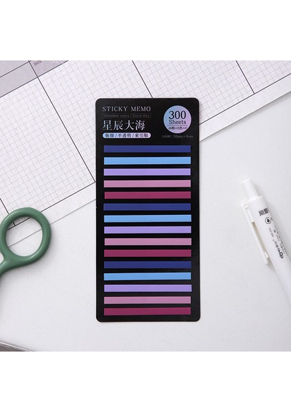 E 300 Sayfa Renkli Floresan Yapışkan Notlar Yarı Saydam Su Geçirmez Öğrenci Kırtasiye Malzemeleri Eğitim Planlayıcıları Için (Yurt Dışından)