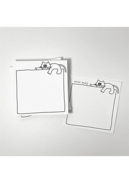 Acat Hediye Kutusu 50 Sayfa Basit Çizim Sevimli Kedi Not Kağıdı Kore Bloknot Yaratıcı Mesaj Planlayıcısı Etiket Okul Ofis Kırtasiye Tedarik (Yurt Dışından) fırsatları