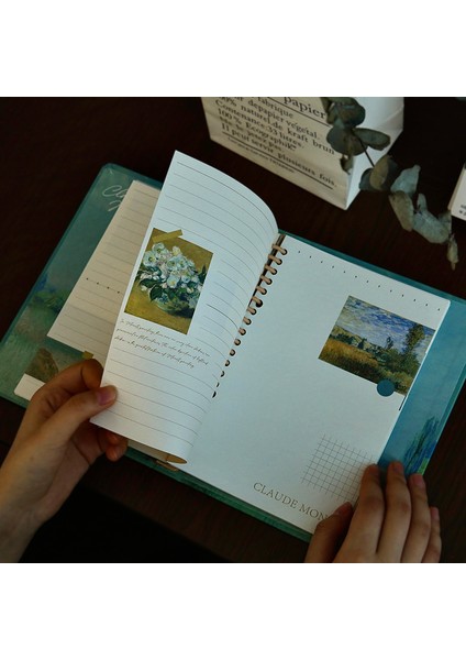 B5-B 64 Renkli Sayfa Van Gogh Monet Boyalı Ciltli Defterler A5/b5 Bağlayıcı Vintage Yaratıcı Günlük Planlayıcısı Dergisi Not Defteri Sanat Eskiz Defteri Kırtasiye (Yurt Dışından) modelleri