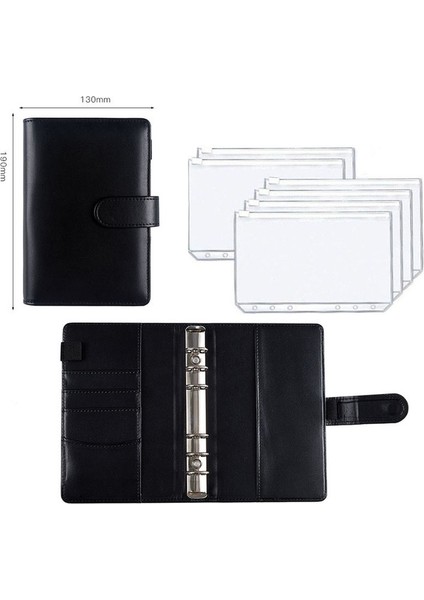 Siyah Yeni A6 Acıbadem Kurabiyesi Lazer Renk Dıy Bağlayıcı Defter Kapağı Günlüğü Gündem Planlayıcısı Kağıt Kapak Okul Kırtasiye Planlayıcısı Para Tasarrufu (Yurt Dışından)