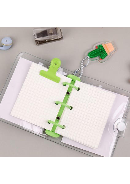 Kart Çantası 6 Adet 3 Delik Mini Pvc Gevşek Yaprak Günlüğü Yenı Şeffaf Cep Küçük Dergisi Gezgin Dizüstü Sevimli Karikatür Dıy Planlayıcısı Seti (Yurt Dışından) modelleri