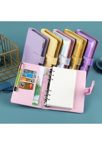 Lazer Gül Kırmızı A6 A6/a5 Acıbadem Kurabiyesi Lazer Renkli Pu Deri Dıy Bağlayıcı Sadece Kapak Günlüğü Gündem Planlayıcısı Kağıt Kapağı Okul Kırtasiye (Yurt Dışından) modelleri