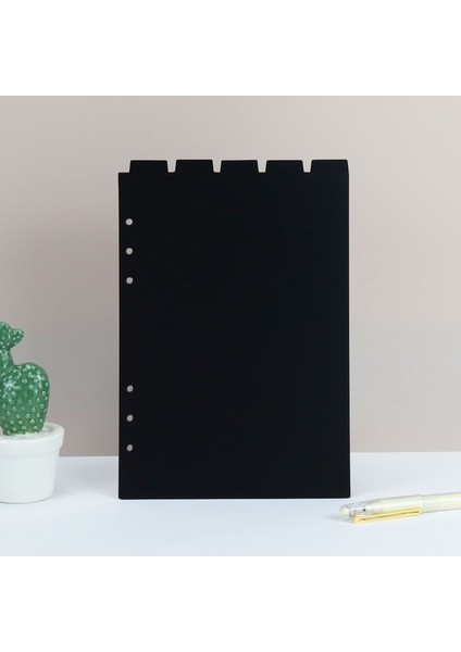 A5 A5 A6 Pp Siyah Pembe Kağıt Endeksi Bölücü Sevimli 6 Delik Bağlayıcı Gevşek Yaprak Planlayıcısı Dizüstü Kırtasiye Defter Kağıdı Bölücü (Yurt Dışından) fiyatları