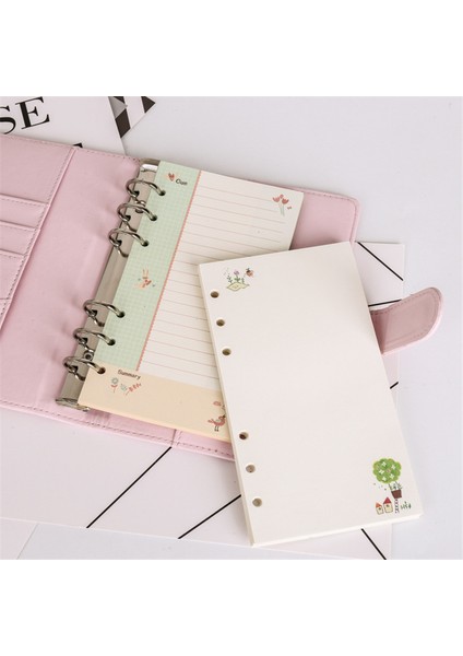 Boş A6 A5 A6 Kawaii 45 Yaprak Gevşek Yaprak Defter Kağıdı Dolum Spiral Ciltleme Dizini Iç Sayfa Günlük Aylık Haftalık Gündem (Yurt Dışından)