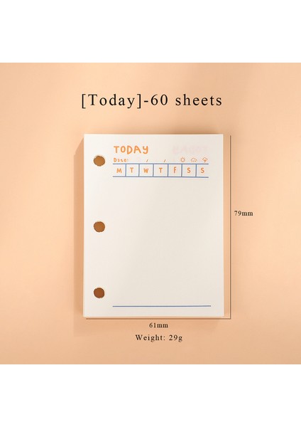 Bugün 60 Sayfa Mini Jıanwu Sevimli Mini 3 Halka Gevşek Yaprak Kitap Şeffaf Taşınabilir Öğrenci Dergisi Bağlayıcı Defter Kawaii Kırtasiye Okul Malzemeleri (Yurt Dışından)