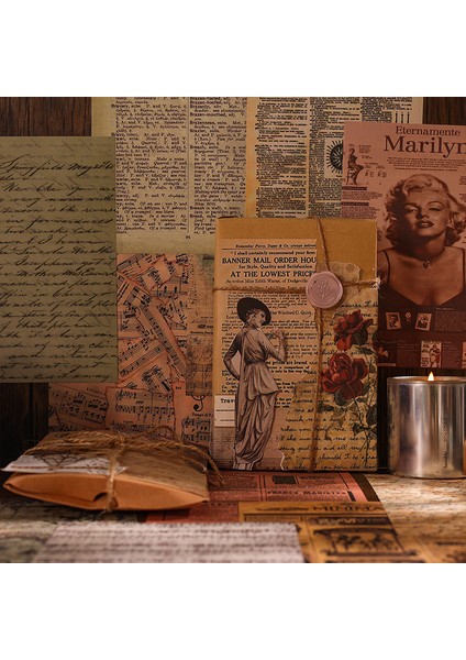 B Journamm 30 Adet/paket Vintage Gazete Malzemeleri Kağıt Dıy Scrapbooking Deco Önemsiz Dergisi Planlayıcısı Kolaj Fotoğraf Albümü Kraft El Işi Kağıdı (Yurt Dışından) fırsatları