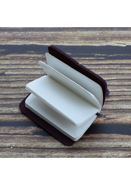 Siyah 1 Adet Minik Deri Defter Cüzdan Eskiz Defteri Mini Vintage Retro Sevimli Kawaii Taşınabilir Günlük Planlayıcı Organizatör Seyahat Malzemeleri (Yurt Dışından)