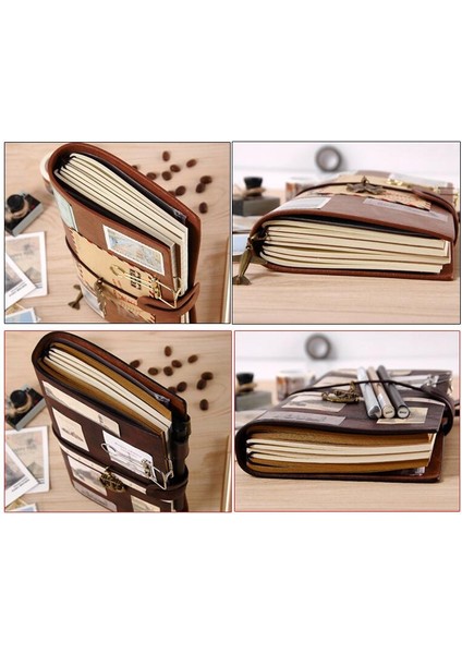 Mavi Set Deri Gezgin Dizüstü Planlayıcıları Yaratıcı Dıy Vintage Seyahat Dergisi Not Defterleri Tn Spiral Kayıt Günlük Notlar Defterler Hediyeler (Yurt Dışından) modelleri