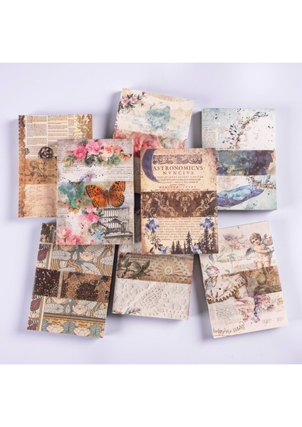 Stil 4 100 Yaprak Vintage Malzeme Kağıt Not Retro Çiçek Mektup Deco Kağıt Scrapbooking Kolaj Arka Plan Dıy Dergisi Günlüğü Zanaat (Yurt Dışından) fırsatları
