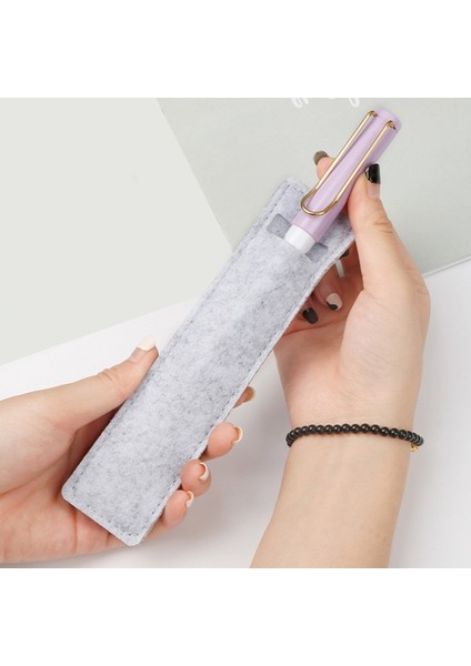 Haki Kalem Kutusu Dayanıklı Keçe Kalem Kutusu Tutucu Düz Renk Dolma Kalemler Kılıfı Koruyucu Kol Kapağı Rulo Tükenmez Jel Kalem Kalem (Yurt Dışından) indirimleri