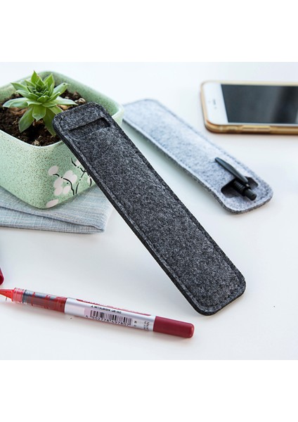 Açık Gri Yüksek Kaliteli Küçük Keçe Kalem Kılıfı Tutucu Tek Delik Rulo Tükenmez Dolma Kalemler Kalem Kutusu Çanta Okul Ofis Kırtasiye (Yurt Dışından) fırsatları