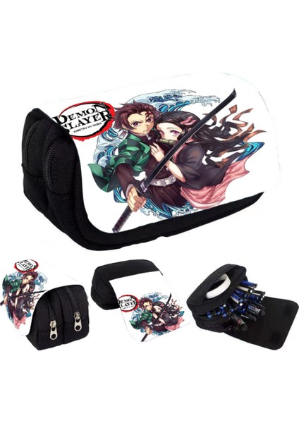12 Iblis Avcısı Kalem Kutusu Öğrenciler Kırtasiye Anime Kılıfları Okul Serin Çok Fonksiyonlu Fırça Çantası Hediye Kamado Nezuko Takeo Tanjirou (Yurt Dışından) modelleri