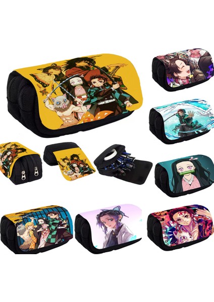 12 Iblis Avcısı Kalem Kutusu Öğrenciler Kırtasiye Anime Kılıfları Okul Serin Çok Fonksiyonlu Fırça Çantası Hediye Kamado Nezuko Takeo Tanjirou (Yurt Dışından) fırsatları
