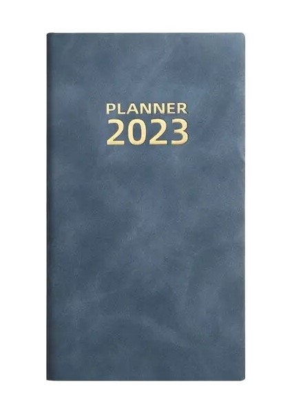 Koyu Mavi 2023 Günlük Planlayıcı Dizüstü A6 Boyutu 365 Gün Takvim Program Kitabı Pu Bloknotlar Yaratıcı Planlayıcı Hatırlatma Masaüstü Tarih Kırtasiye (Yurt Dışından)
